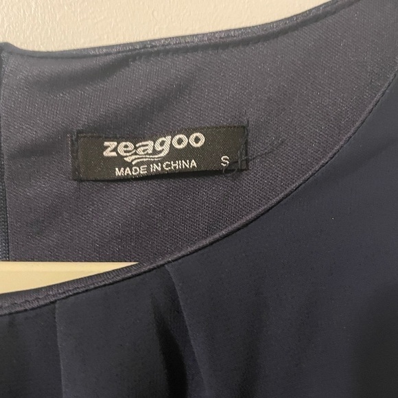 ZeaGoo Navy blue mini dress size small - Picture 4 of 10